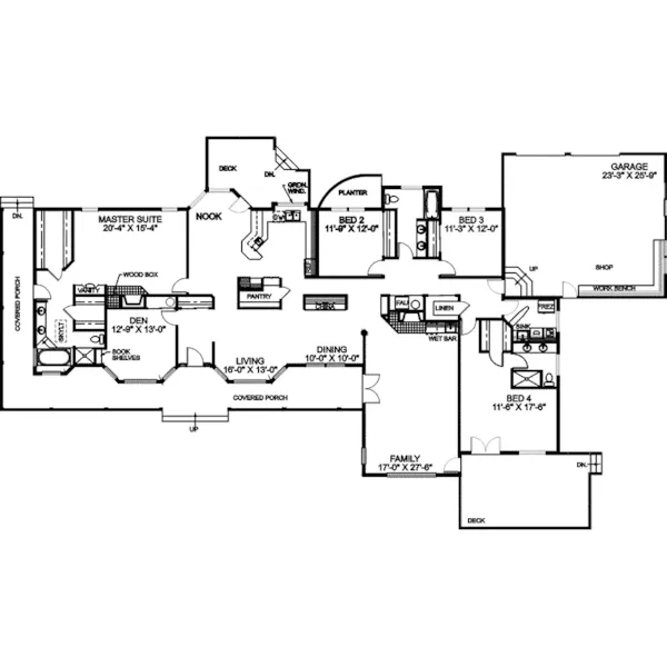 Luxury House Plan First Floor - Aspromonte Luxury Ranch Home 085D-0436 - Search House Plans and More