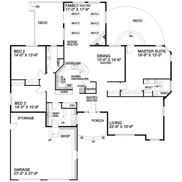 Country House Plan First Floor - Timbercreek Contemporary Home 085D-0438 - Shop House Plans and More