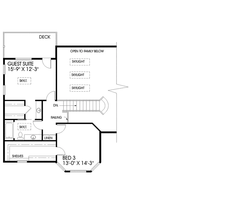 Contemporary House Plan Second Floor - Anderson Hill Contemporary Home 085D-0439 - Search House Plans and More