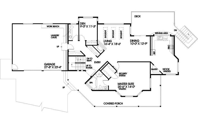 Traditional House Plan First Floor - Ladonna Traditional Home 085D-0440 - Shop House Plans and More