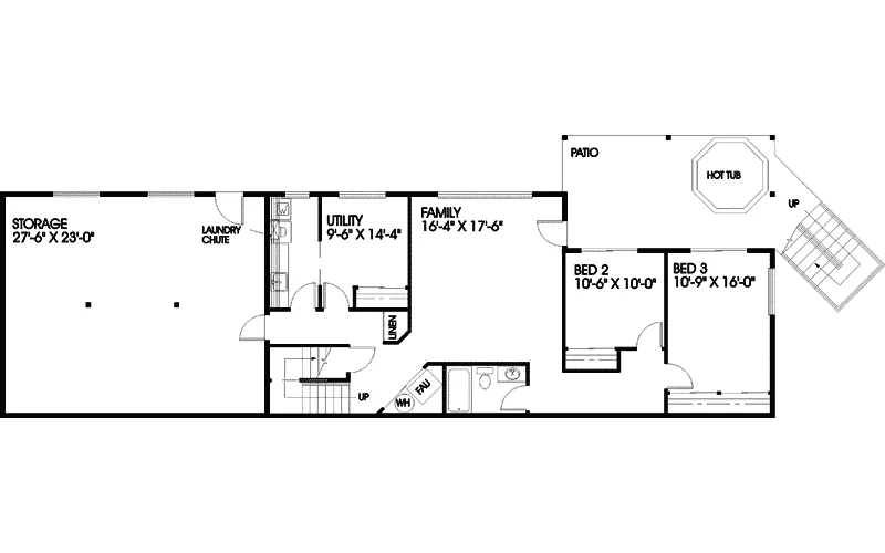 Traditional House Plan Lower Level Floor - Ladonna Traditional Home 085D-0440 - Shop House Plans and More