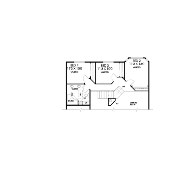 Country House Plan Second Floor - Majorca Traditional Home 085D-0442 - Shop House Plans and More