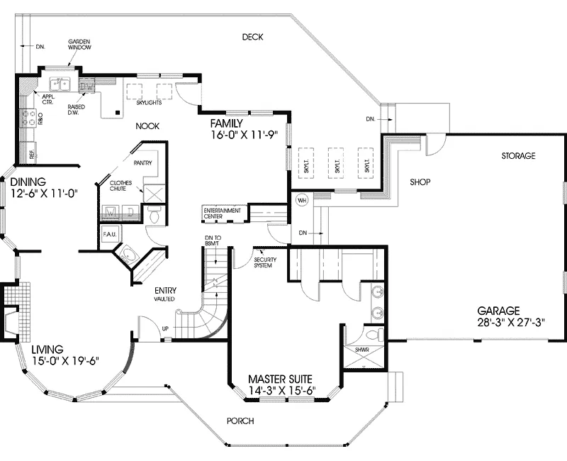 Contemporary House Plan First Floor - Druckmann Traditional Home 085D-0445 - Search House Plans and More