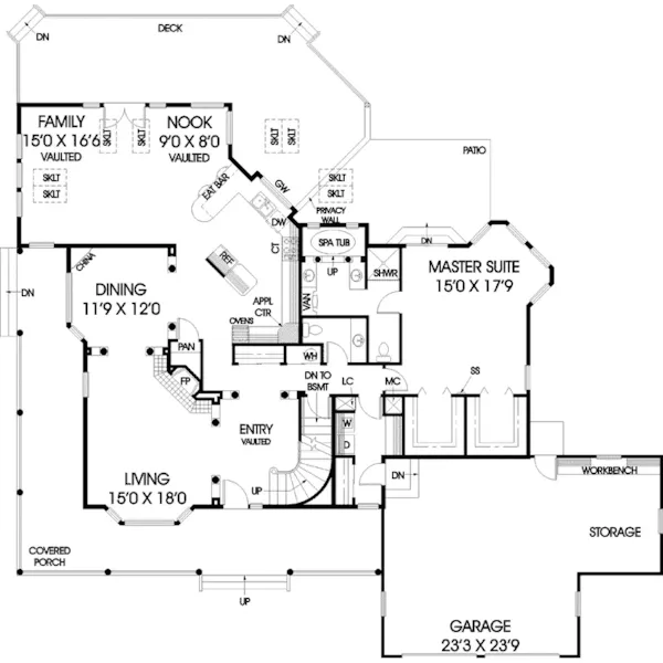 Country House Plan First Floor - Wolf Creek Country Home 085D-0446 - Shop House Plans and More