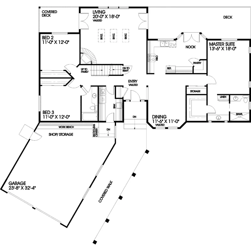 European House Plan First Floor - Donovan Spring Traditional Home 085D-0448 - Search House Plans and More