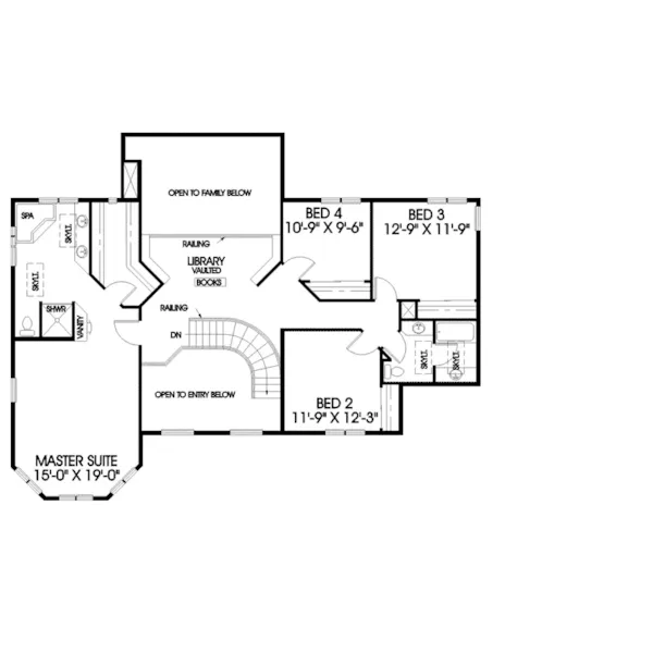 Traditional House Plan Second Floor - Eberlin Luxury Ranch Home 085D-0449 - Search House Plans and More