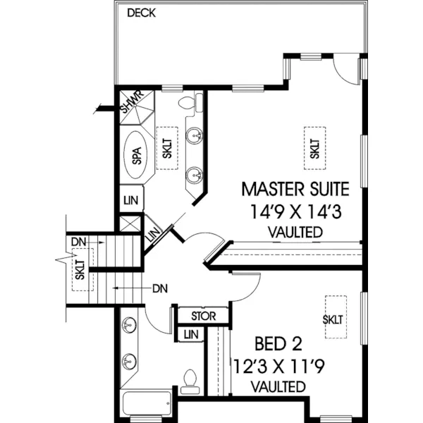 Traditional House Plan Second Floor - Gosport Country Home 085D-0457 - Search House Plans and More