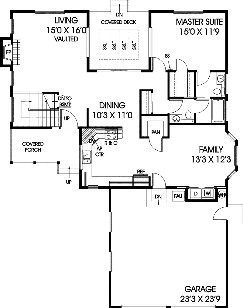 Florida House Plan First Floor - Blairmoor Terrace Spanish Home 085D-0458 - Search House Plans and More