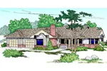 Ranch House Plan Front of Home - Hiddencove Contemporary Home 085D-0463 - Search House Plans and More