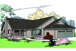 Traditional House Plan Front of Home - Southern Hill Ranch Home 085D-0465 - Shop House Plans and More
