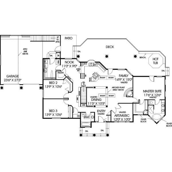 Traditional House Plan First Floor - Lemonmint Hill Craftsman Home 085D-0469 - Shop House Plans and More