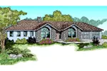 Country House Plan Front of Home - Toreador Ranch Home 085D-0470 - Shop House Plans and More