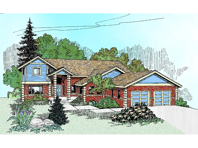 Country House Plan Front of Home - Labadie Country Craftsman Home 085D-0471 - Shop House Plans and More