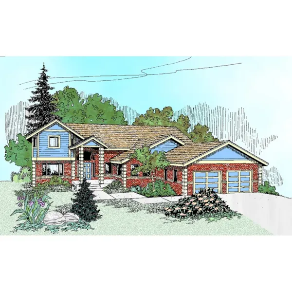 Craftsman House Plan Front of Home - Labadie Country Craftsman Home 085D-0471 - Shop House Plans and More