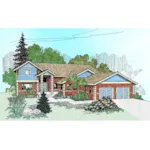 Craftsman House Plan Front of Home - Labadie Country Craftsman Home 085D-0471 - Shop House Plans and More