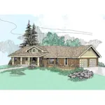 Contemporary House Plan Front of Home - Thayer Place Contemporary Home 085D-0472 - Shop House Plans and More