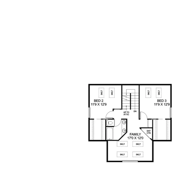 Craftsman House Plan Second Floor - Gerschman Craftsman Home 085D-0473 - Search House Plans and More