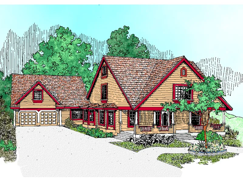 Waterfront House Plan Front of Home - Gerschman Craftsman Home 085D-0473 - Search House Plans and More