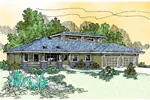 Country House Plan Front of Home - Malstrom Contemporary Home 085D-0475 - Shop House Plans and More