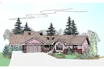 Traditional House Plan Front of Home - Hawkes Pond Contemporary Home 085D-0477 - Search House Plans and More