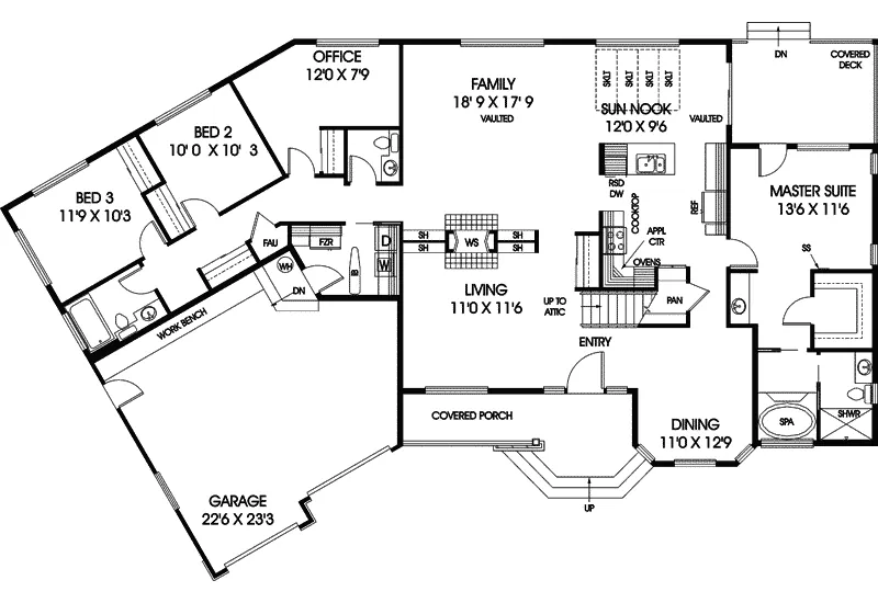 Country House Plan First Floor - Bournemouth Tudor Style Home 085D-0479 - Search House Plans and More