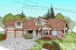 Ranch House Plan Front of Home - Bournemouth Tudor Style Home 085D-0479 - Search House Plans and More