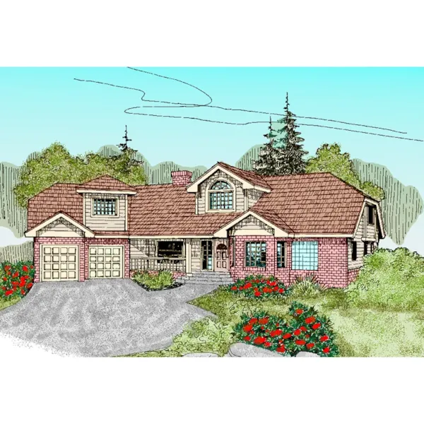 Country House Plan Front of Home - Bournemouth Tudor Style Home 085D-0479 - Search House Plans and More