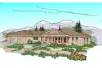 Contemporary House Plan Front of Home - Catskill Southwestern Home 085D-0481 - Search House Plans and More