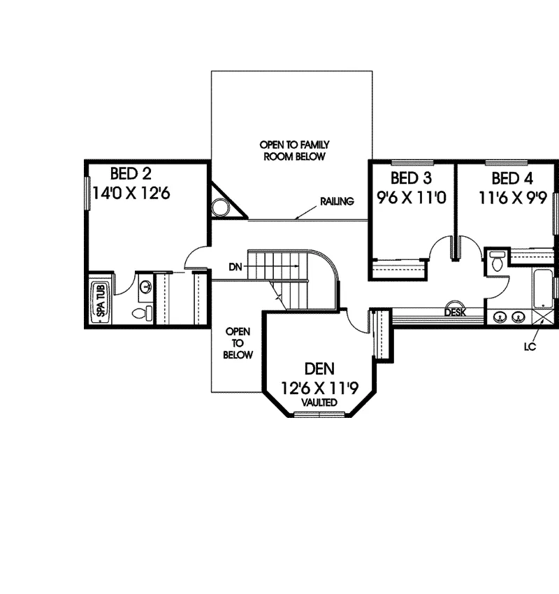 Bungalow House Plan Second Floor - Grafton Ferry Bungalow Home 085D-0482 - Search House Plans and More