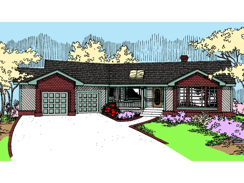 Traditional House Plan Front of Home - Johannes Country Home 085D-0483 - Search House Plans and More