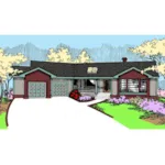 Ranch House Plan Front of Home - Johannes Country Home 085D-0483 - Search House Plans and More