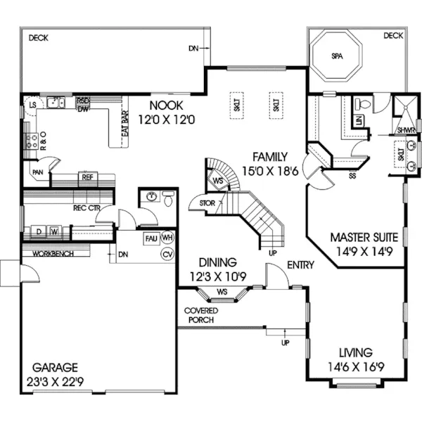 Country House Plan First Floor - Lumley Traditional Home 085D-0488 - Shop House Plans and More