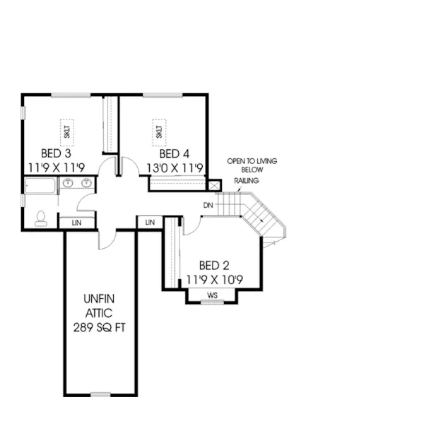 Country House Plan Second Floor - Lumley Traditional Home 085D-0488 - Shop House Plans and More