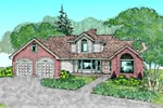 Traditional House Plan Front of Home - Lumley Traditional Home 085D-0488 - Shop House Plans and More