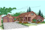 Ranch House Plan Front of Home - Bartolino Modern Home 085D-0489 - Search House Plans and More