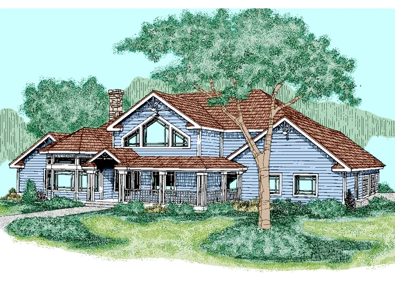 Modern House Plan Front of Home - Wellsmont Ranch Home 085D-0490 - Shop House Plans and More