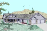 Contemporary House Plan Front of Home - Diekemper Contemporary Home 085D-0492 - Search House Plans and More
