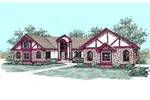 Country House Plan Front of Home - Pringle Tudor Home 085D-0495 - Shop House Plans and More