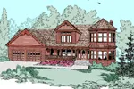 Traditional House Plan Front of Home - Eagle Cliff Victorian Home 085D-0496 - Search House Plans and More