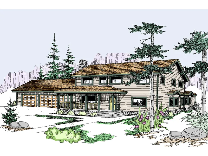 Luxury House Plan Front of Home - Mollette Rustic Modern Home 085D-0498 - Shop House Plans and More