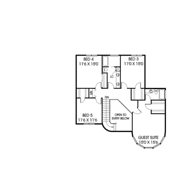 Farmhouse Plan Second Floor - Sungrove Victorian Home 085D-0499 - Shop House Plans and More