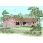 Traditional House Plan Front of Home - Gambrill Garden Ranch Home 085D-0500 - Search House Plans and More