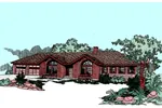 European House Plan Front of Home - Brownstone Luxury European Home 085D-0501 - Search House Plans and More