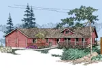 Ranch House Plan Front of Home - Drexel Pass Traditional Home 085D-0503 - Search House Plans and More