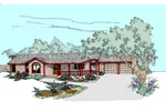 Ranch House Plan Front of Home - Charlton Ranch Home 085D-0506 - Search House Plans and More