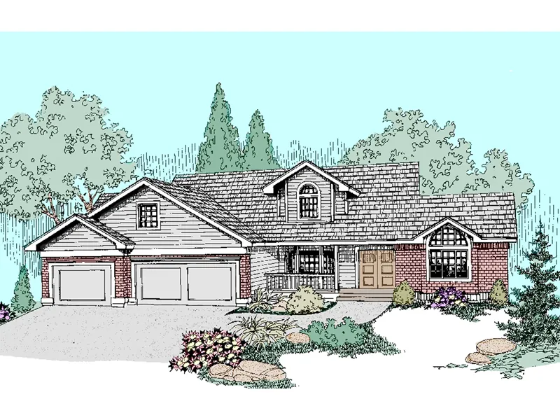 Country House Plan Front of Home - Dubois Creek Country Home 085D-0508 - Search House Plans and More