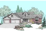 Country House Plan Front of Home - Dubois Creek Country Home 085D-0508 - Search House Plans and More