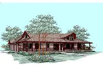 Traditional House Plan Front of Home - Calusa Pine Rustic Country Home 085D-0511 - Search House Plans and More
