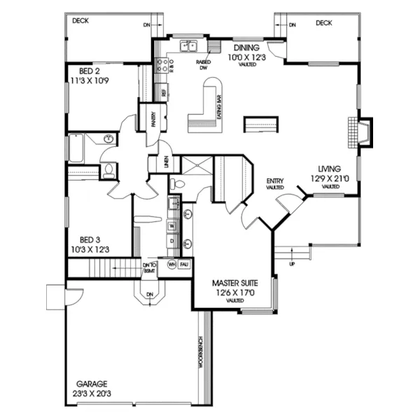 Country House Plan First Floor - Catanzaro Contemporary Home 085D-0514 - Search House Plans and More