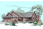 Contemporary House Plan Front of Home - Catanzaro Contemporary Home 085D-0514 - Search House Plans and More